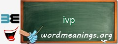 WordMeaning blackboard for ivp